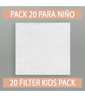 Pack NIÑO Y NIÑA 10 o 20 filtros de reemplazo para mascarilla higiénica reutilizable