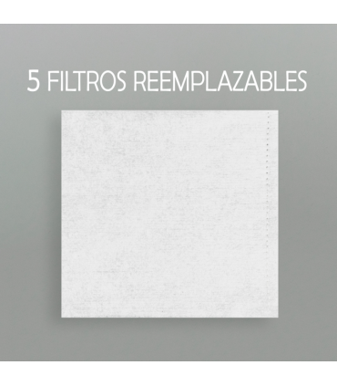 5 filtros reemplazables FFP2
