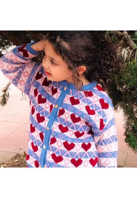 Chaqueta jacquard corazones