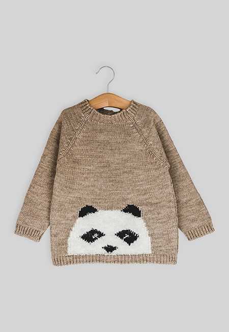 Jersey jacquard cuello caja